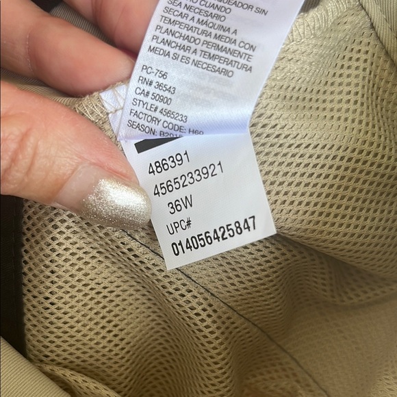 Izod Golf Men's Light Tan Flat Front Shorts - Picture 15 of 15